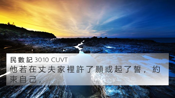 民 數 記 30:10 CUVT 4K Wallpaper - 他 若 在 丈 夫 家 裡 許 了 願 或 起 - 4K Wallpaper Bible Verse