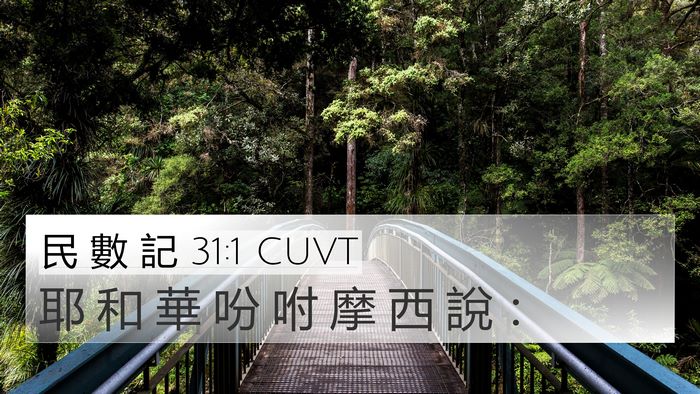 民 數 記 31:1 CUVT Bible Verse Image