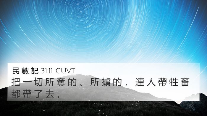 民 數 記 31:11 CUVT Bible Verse Image