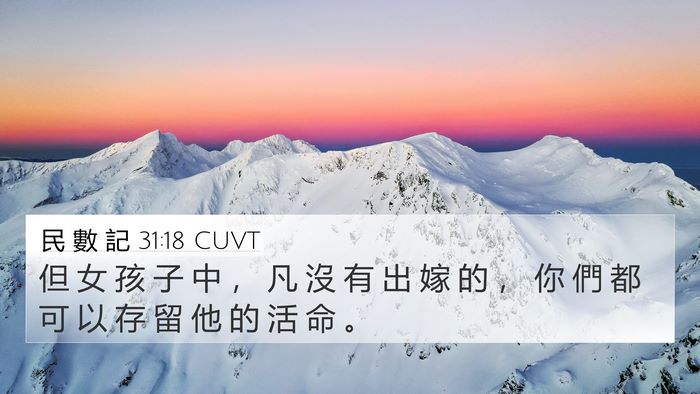 民 數 記 31:18 CUVT Bible Verse Image