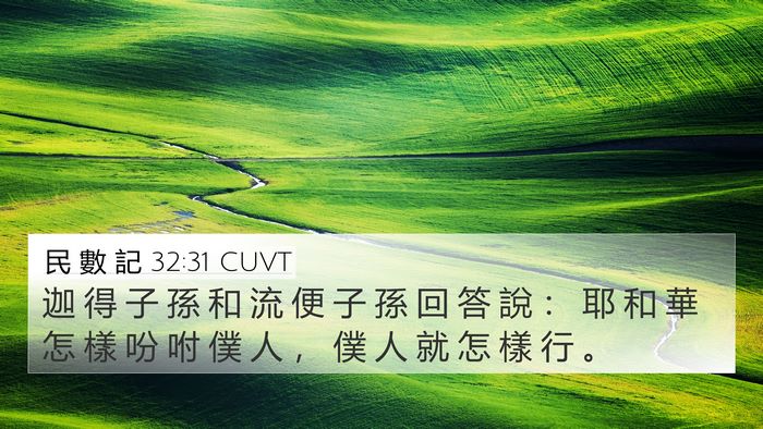 民 數 記 32:31 CUVT 4K Wallpaper - 迦 得 子 孫 和 流 便 子 孫 回 答 說 - 4K Wallpaper Bible Verse