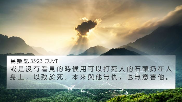 民 數 記 35:23 CUVT 4K Wallpaper - 或 是 沒 有 看 見 的 時 候 用 可 以 - 4K Wallpaper Bible Verse