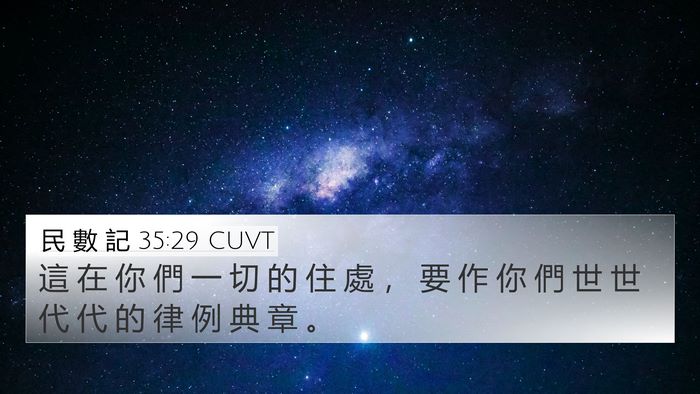 民 數 記 35:29 CUVT 4K Wallpaper - 這 在 你 們 一 切 的 住 處 ， 要 作 - 4K Wallpaper Bible Verse