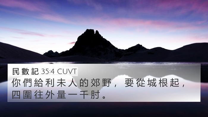 民 數 記 35:4 CUVT 4K Wallpaper - 你 們 給 利 未 人 的 郊 野 ， 要 從 - 4K Wallpaper Bible Verse