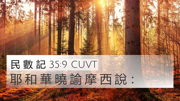 民 數 記 35:9 CUVT 4K Wallpaper - 耶 和 華 曉 諭 摩 西 說 - 4K Wallpaper Bible Verse