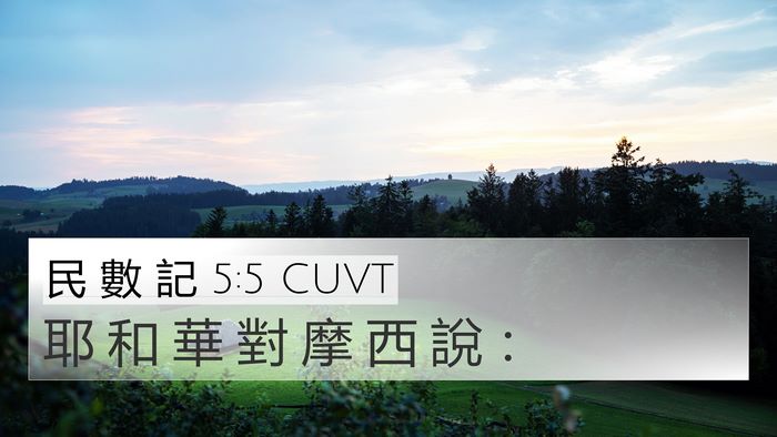民 數 記 5:5 CUVT 4K Wallpaper - 耶 和 華 對 摩 西 說 - 4K Wallpaper Bible Verse