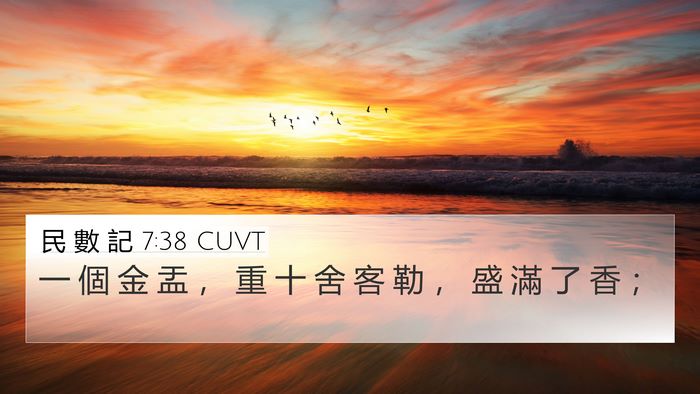 民 數 記 7:38 CUVT 4K Wallpaper - 一 個 金 盂 ， 重 十 舍 客 勒 ， 盛 - 4K Wallpaper Bible Verse