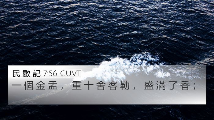 民 數 記 7:56 CUVT 4K Wallpaper - 一 個 金 盂 ， 重 十 舍 客 勒 ， 盛 - 4K Wallpaper Bible Verse
