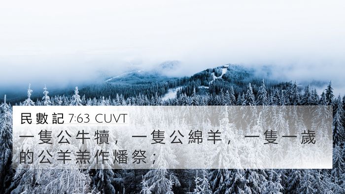 民 數 記 7:63 CUVT 4K Wallpaper - 一 隻 公 牛 犢 ， 一 隻 公 綿 羊 ， - 4K Wallpaper Bible Verse