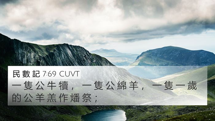 民 數 記 7:69 CUVT 4K Wallpaper - 一 隻 公 牛 犢 ， 一 隻 公 綿 羊 ， - 4K Wallpaper Bible Verse