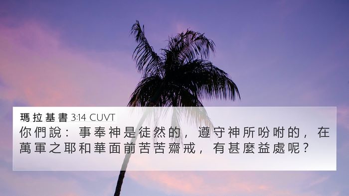 瑪 拉 基 書 3:14 CUVT Bible Verse Image