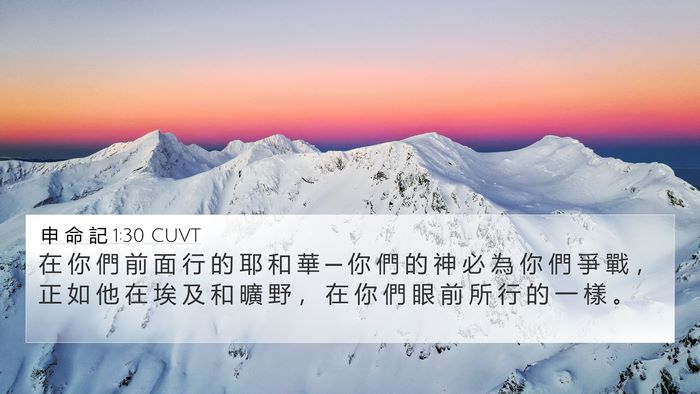 申 命 記 1:30 CUVT 4K Wallpaper - 在 你 們 前 面 行 的 耶 和 華 ─ 你 - 4K Wallpaper Bible Verse