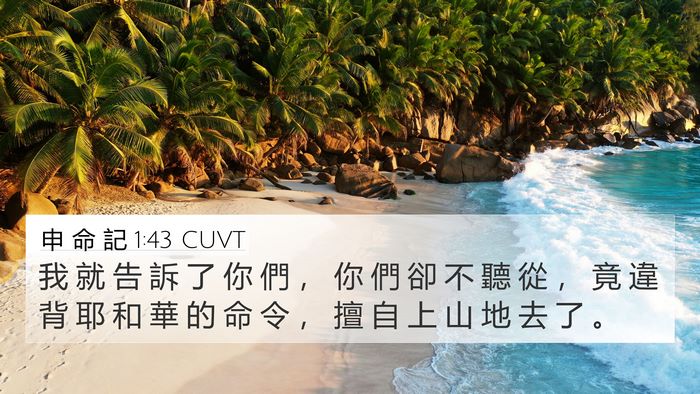 申 命 記 1:43 CUVT Bible Verse Image