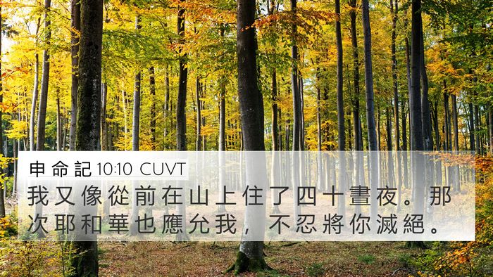 申 命 記 10:10 CUVT Bible Verse Image