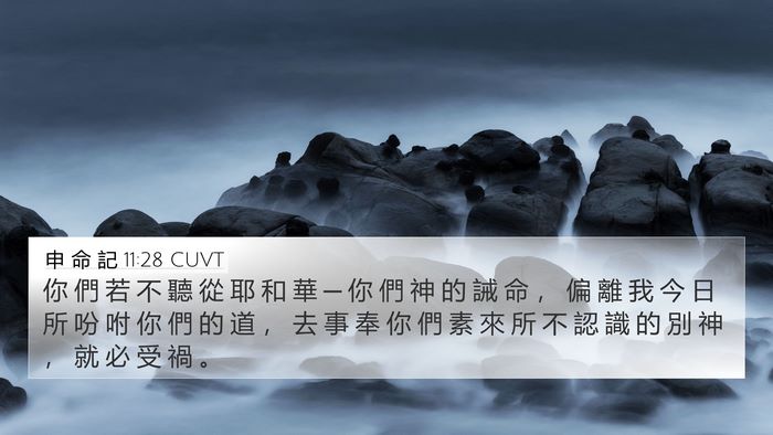 申 命 記 11:28 CUVT Bible Verse Image