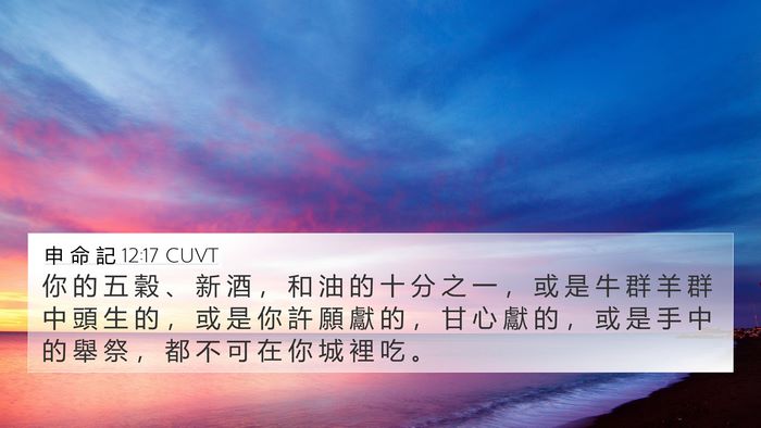 申 命 記 12:17 CUVT Bible Verse Image