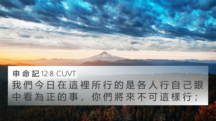 申 命 記 12:8 CUVT Bible Verse Image