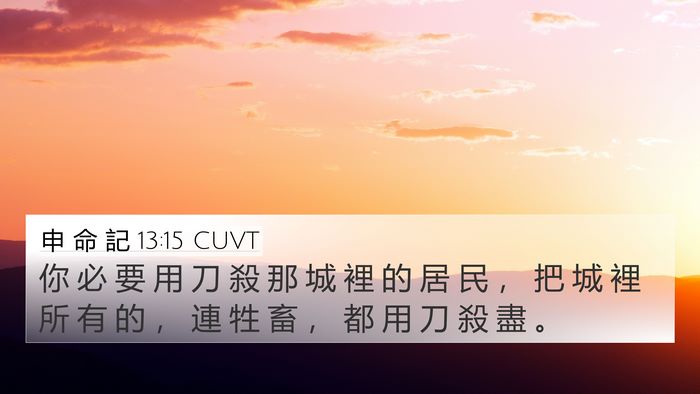 申 命 記 13:15 CUVT Bible Verse Image