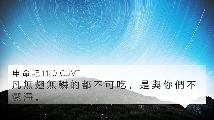 申 命 記 14:10 CUVT Bible Verse Image