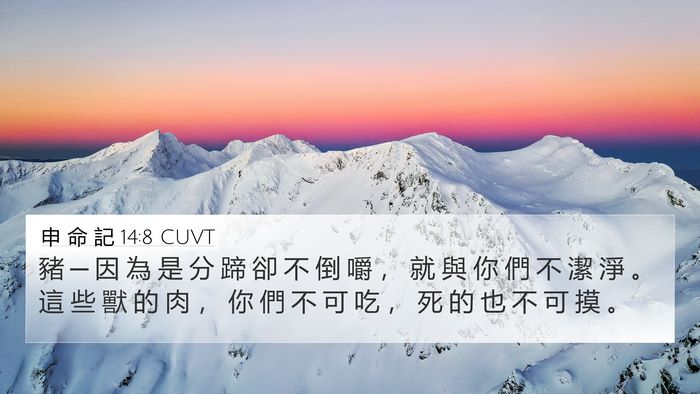 申 命 記 14:8 CUVT Bible Verse Image