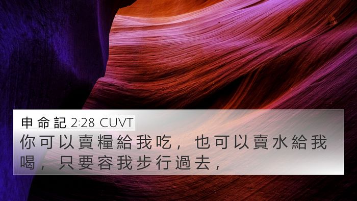 申 命 記 2:28 CUVT 4K Wallpaper - 你 可 以 賣 糧 給 我 吃 ， 也 可 以 - 4K Wallpaper Bible Verse