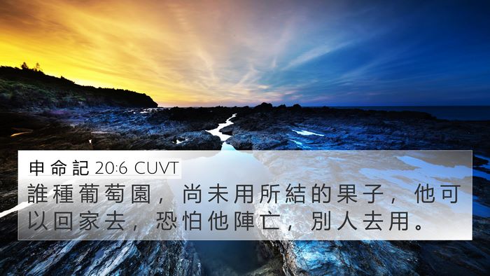 申 命 記 20:6 CUVT Bible Verse Image