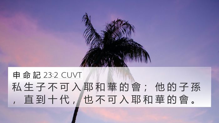 申 命 記 23:2 CUVT Bible Verse Image