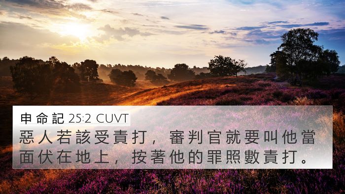 申 命 記 25:2 CUVT 4K Wallpaper - 惡 人 若 該 受 責 打 ， 審 判 官 就 - 4K Wallpaper Bible Verse