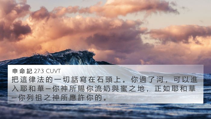 申 命 記 27:3 CUVT Bible Verse Image