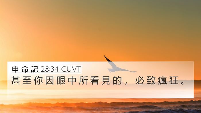 申 命 記 28:34 CUVT Bible Verse Image