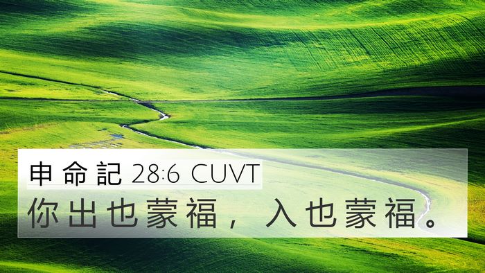 申 命 記 28:6 CUVT Bible Verse Image