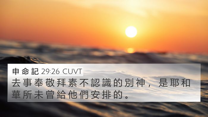 申 命 記 29:26 CUVT Bible Verse Image
