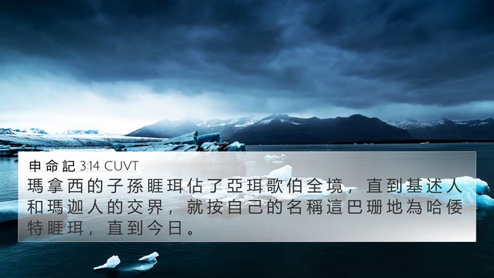 申 命 記 3:14 CUVT Bible Verse Image
