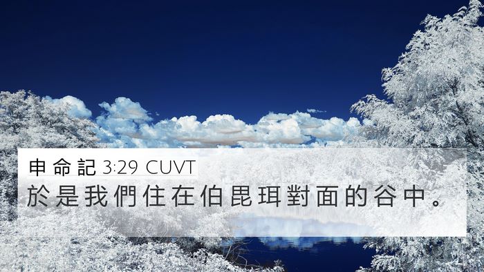 申 命 記 3:29 CUVT Bible Verse Image