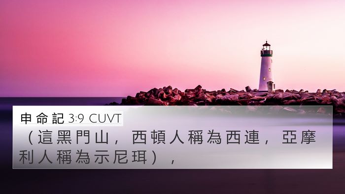 申 命 記 3:9 CUVT Bible Verse Image
