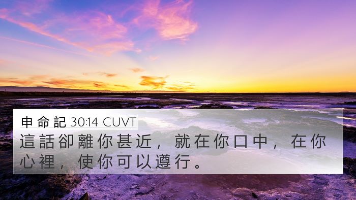 申 命 記 30:14 CUVT Bible Verse Image