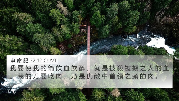 申 命 記 32:42 CUVT Bible Verse Image