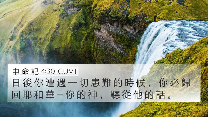 申 命 記 4:30 CUVT Bible Verse Image
