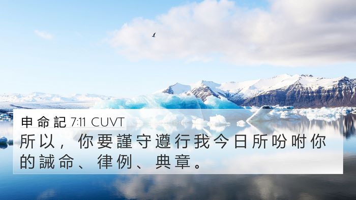 申 命 記 7:11 CUVT Bible Verse Image