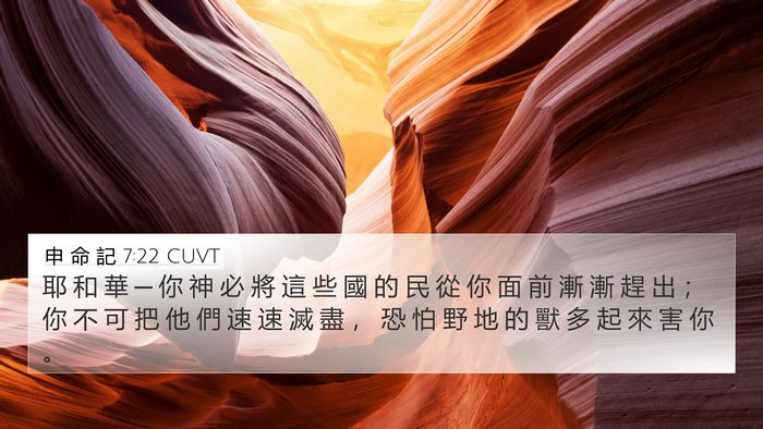 申 命 記 7:22 CUVT Bible Verse Image