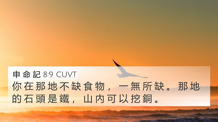 申 命 記 8:9 CUVT Bible Verse Image