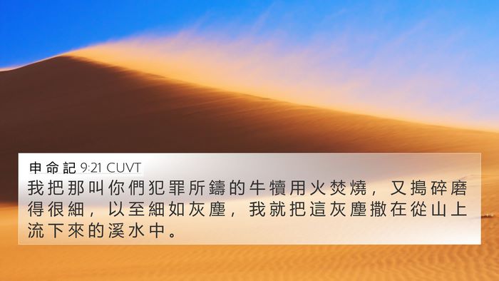 申 命 記 9:21 CUVT Bible Verse Image