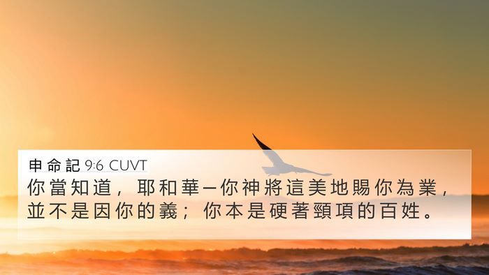 申 命 記 9:6 CUVT Bible Verse Image