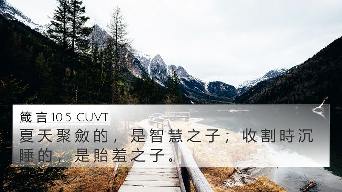 箴 言 10:5 CUVT Bible Verse Image