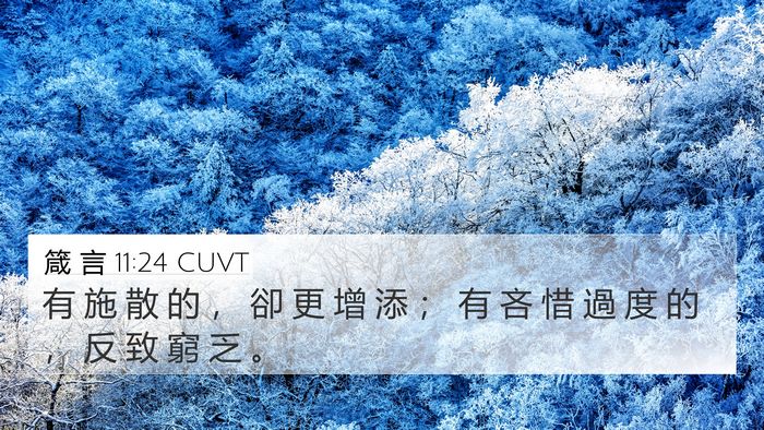 箴 言 11:24 CUVT Bible Verse Image