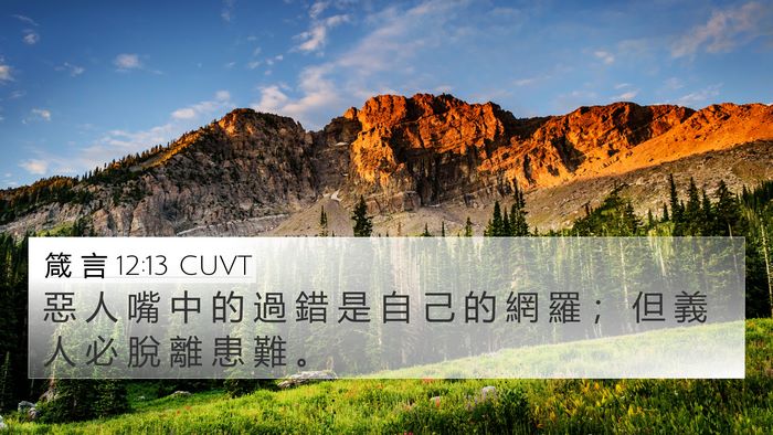 箴 言 12:13 CUVT Bible Verse Image