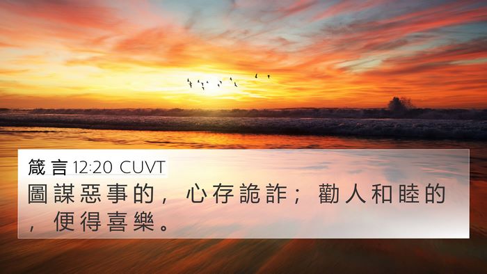 箴 言 12:20 CUVT Bible Verse Image