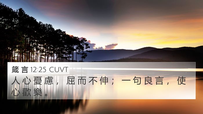 箴 言 12:25 CUVT Bible Verse Image