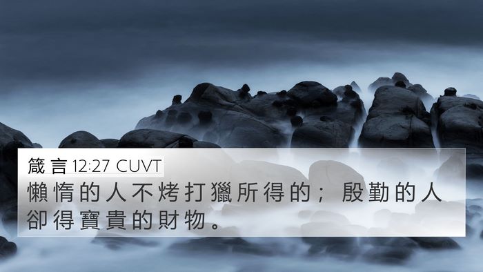 箴 言 12:27 CUVT Bible Verse Image