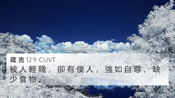 箴 言 12:9 CUVT Bible Verse Image